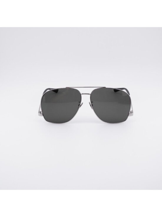 Saint Laurent SL653/F LEON 001 Sunglasses Silver Aviator Frame, Grey Lenses main image 11